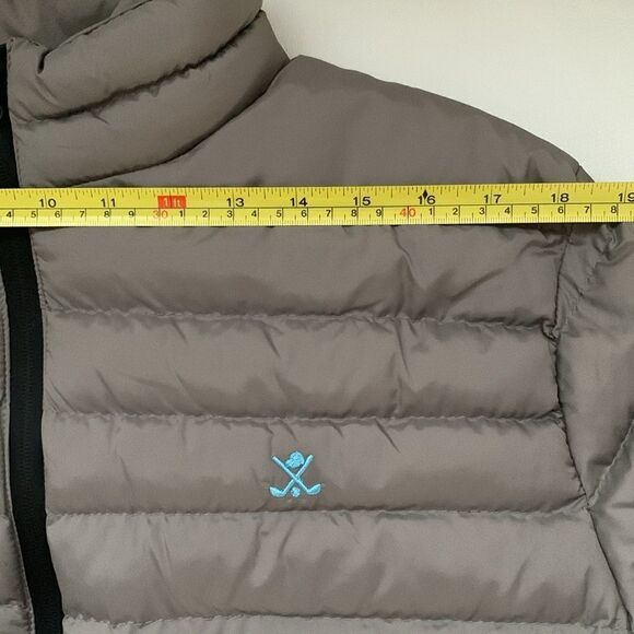 Sir Raymond Tailor Grey Ribbed Puffer Men’s Golf Jacket Size L - Picture 3 of 11